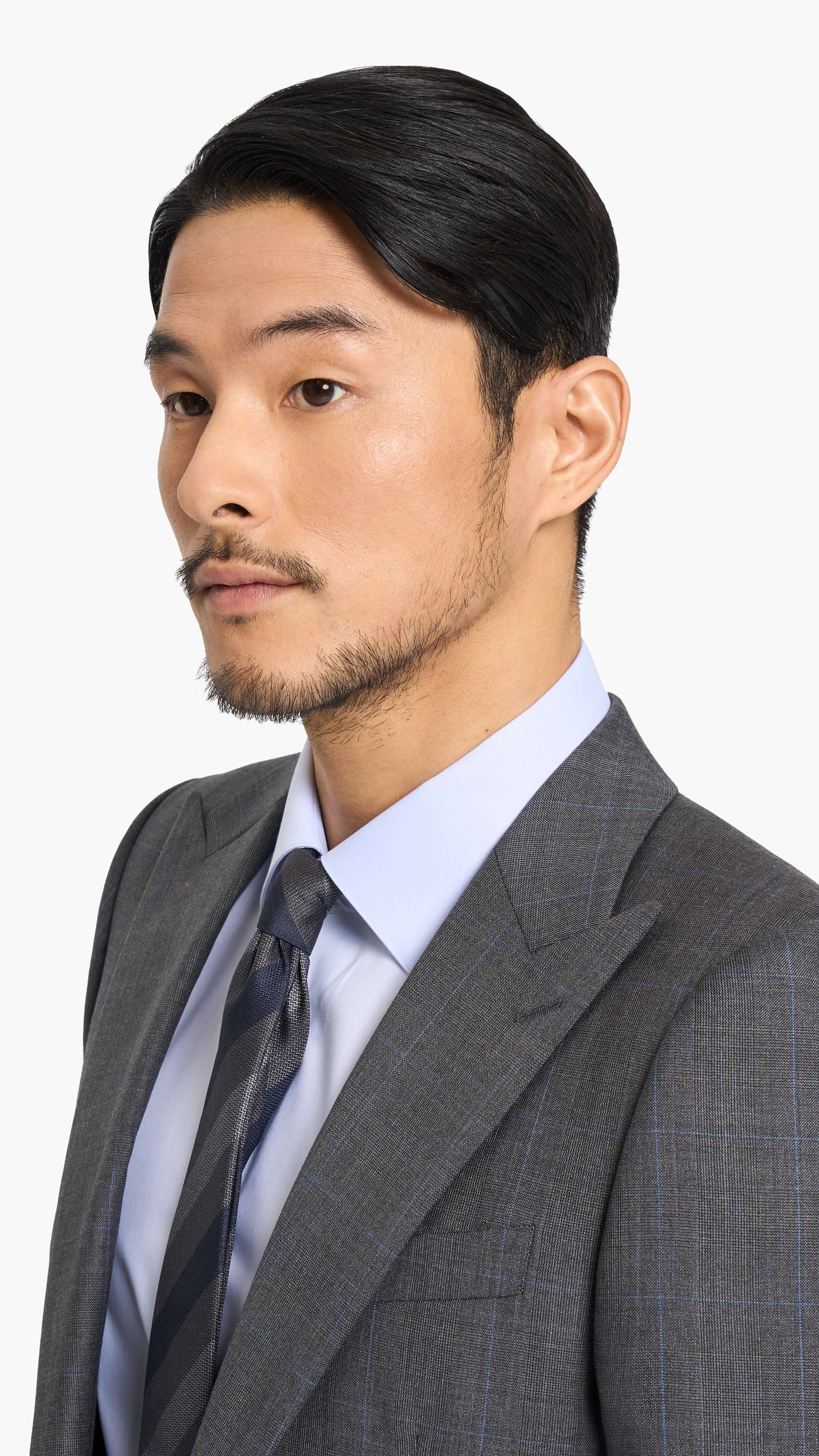 Reda Mid Grey Prince of Wales Custom Suit