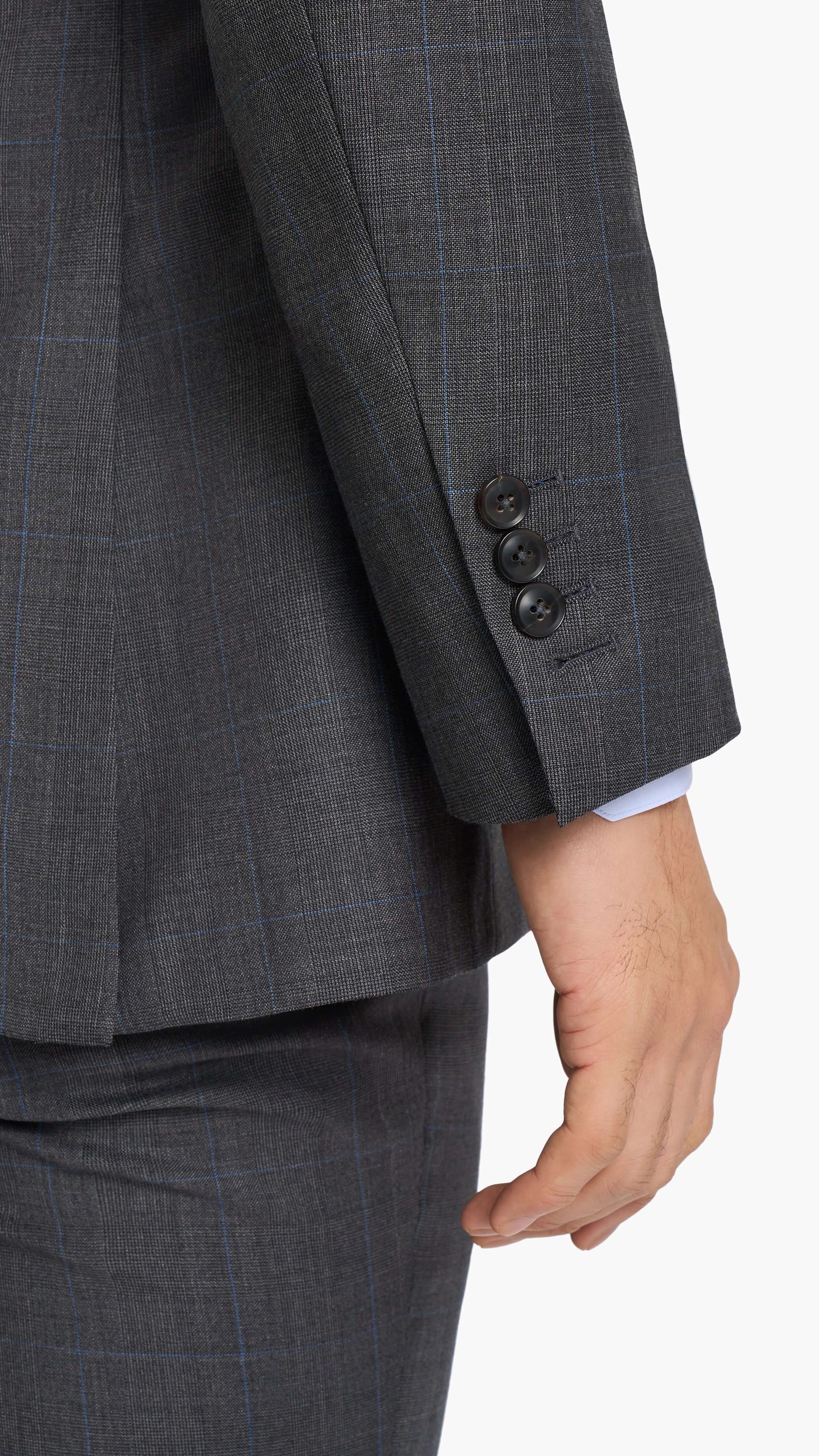 Reda Mid Grey Prince of Wales Custom Suit