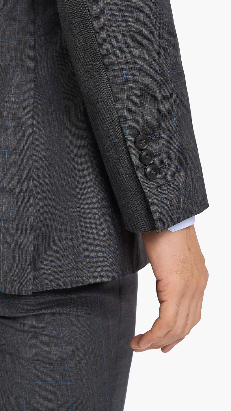 Reda Mid Grey Prince of Wales Custom Suit