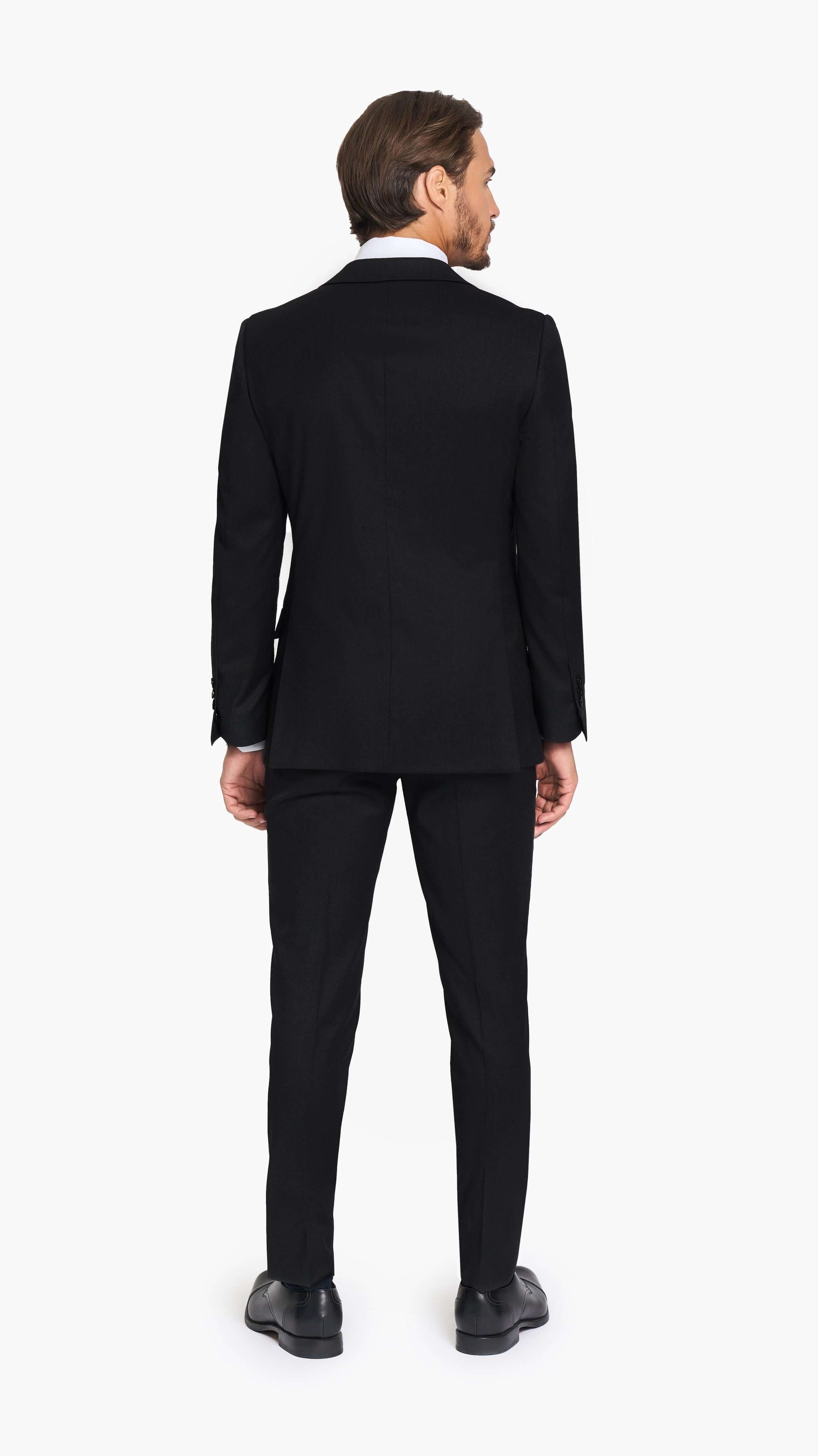 ES Essentials Black Twill Custom Suit