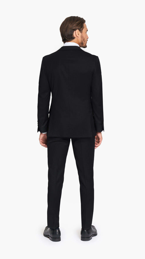 ES Essentials Black Twill Custom Suit