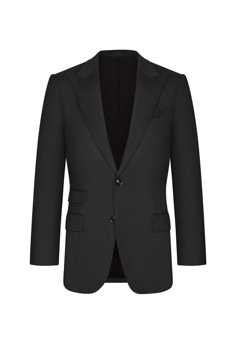 ES Essentials Black Twill Custom Suit