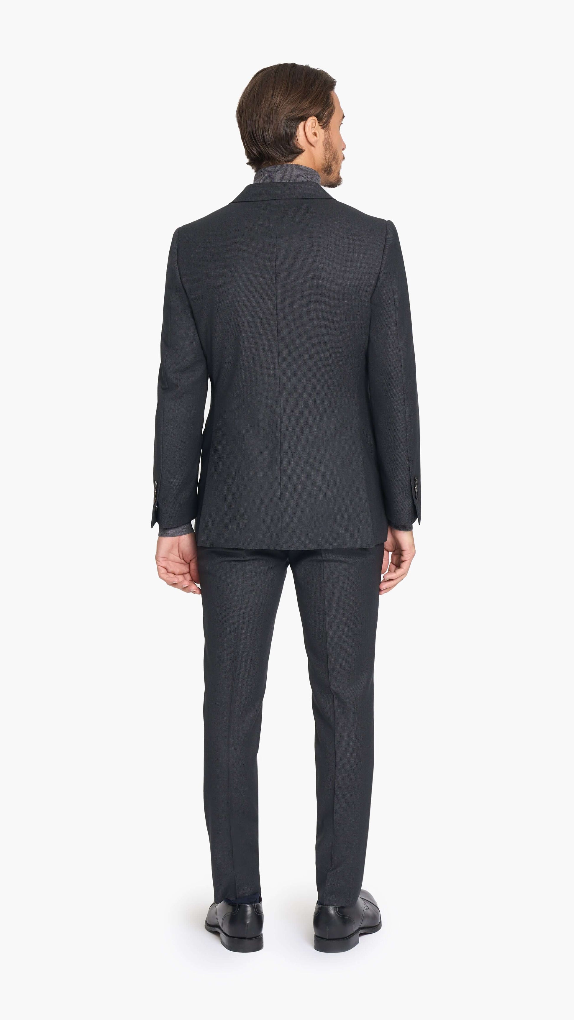 Reda Charcoal Grey Birdseye Custom Suit