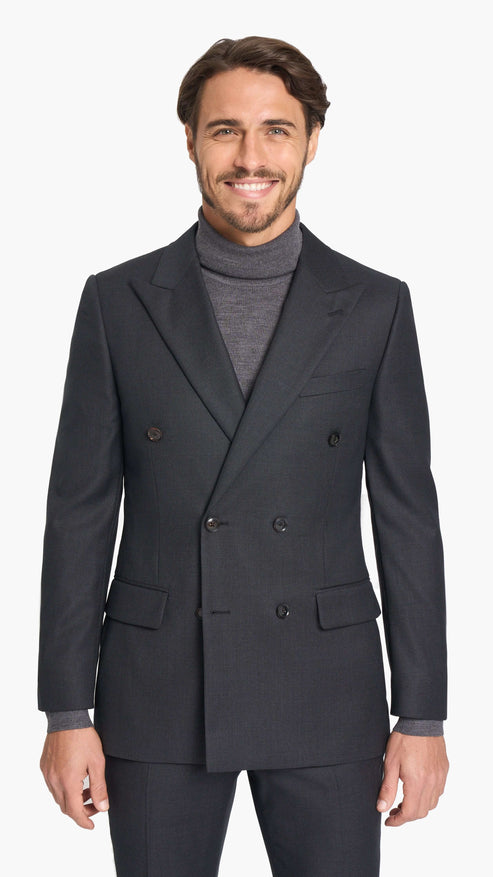 Reda Charcoal Grey Birdseye Custom Suit