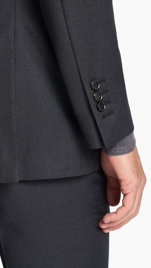 Reda Charcoal Grey Birdseye Custom Suit