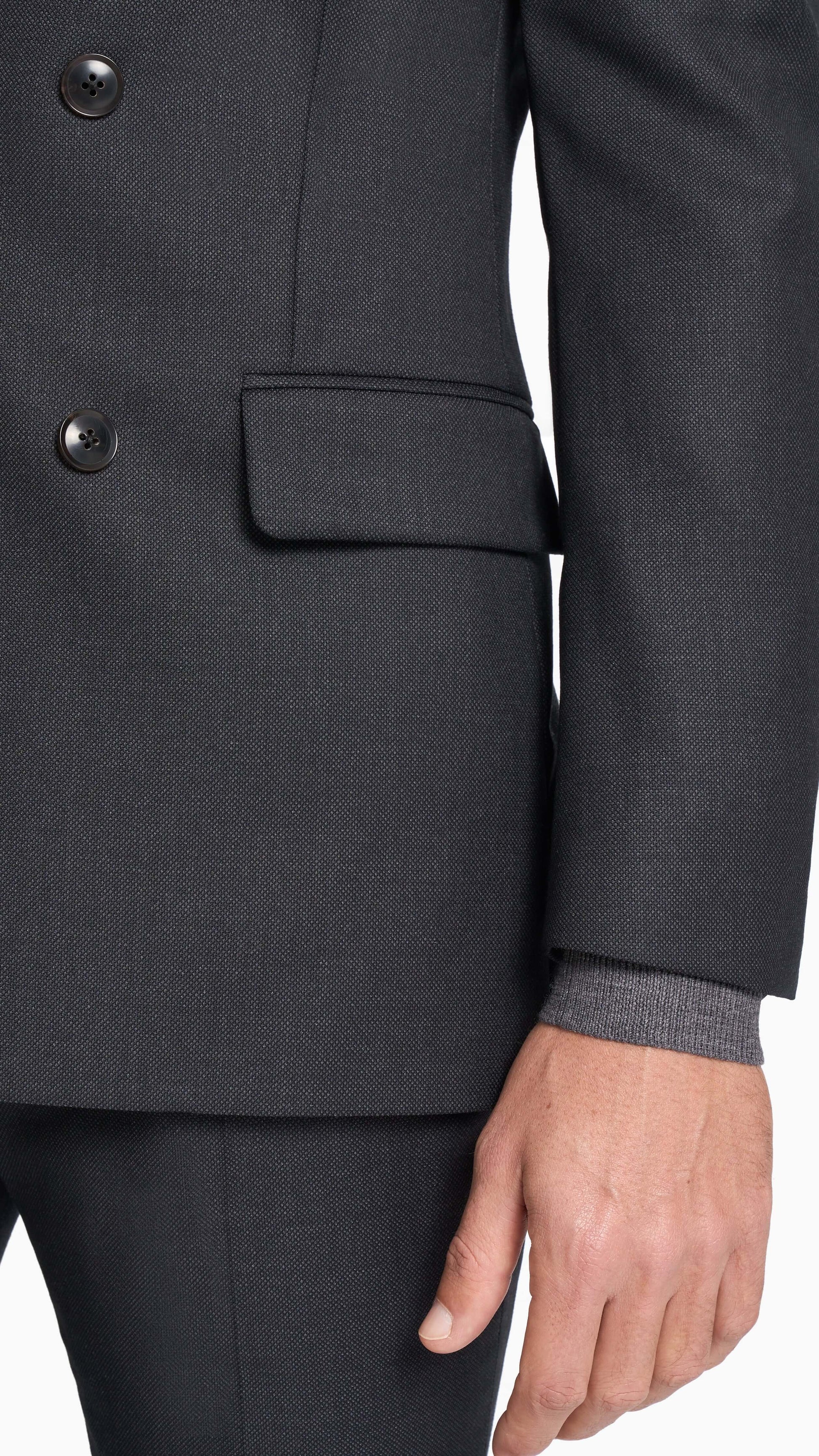 Reda Charcoal Grey Birdseye Custom Suit
