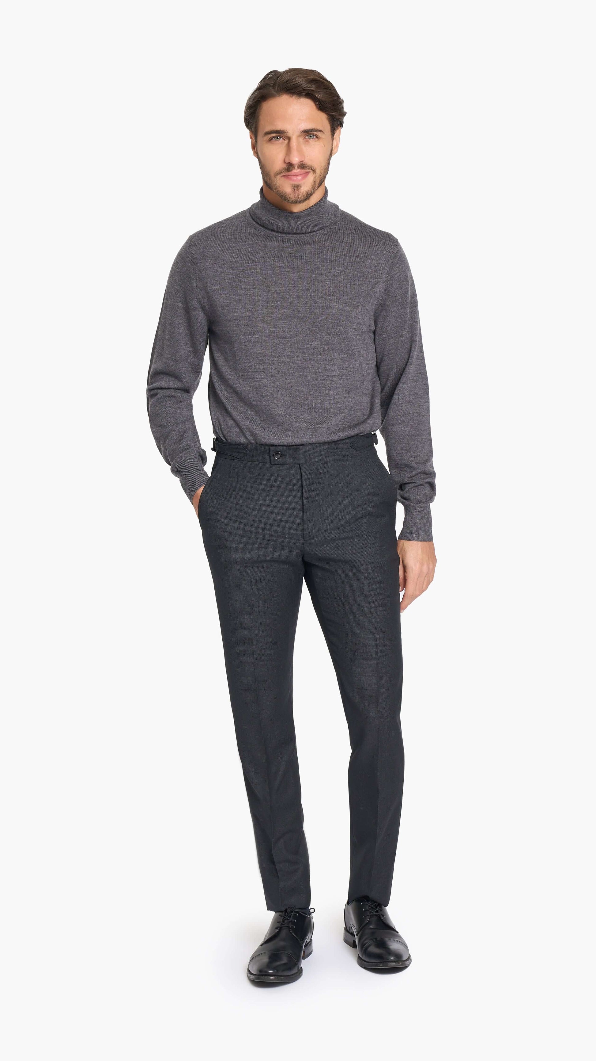 Reda Charcoal Grey Birdseye Custom Suit