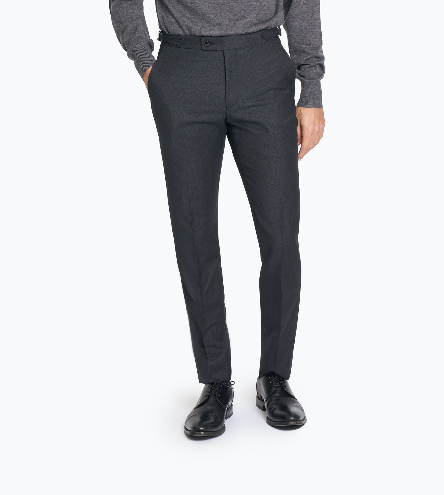 Charcoal Grey Birdseye Custom Trouser