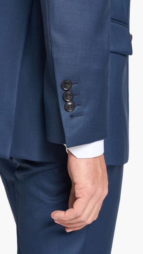 Reda Petrol Blue Sharkskin Custom Jacket