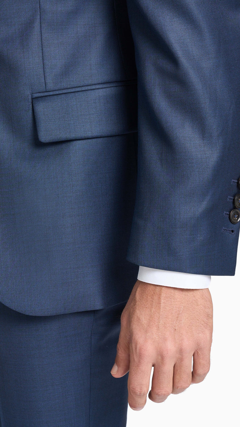 Reda Petrol Blue Sharkskin Custom Jacket