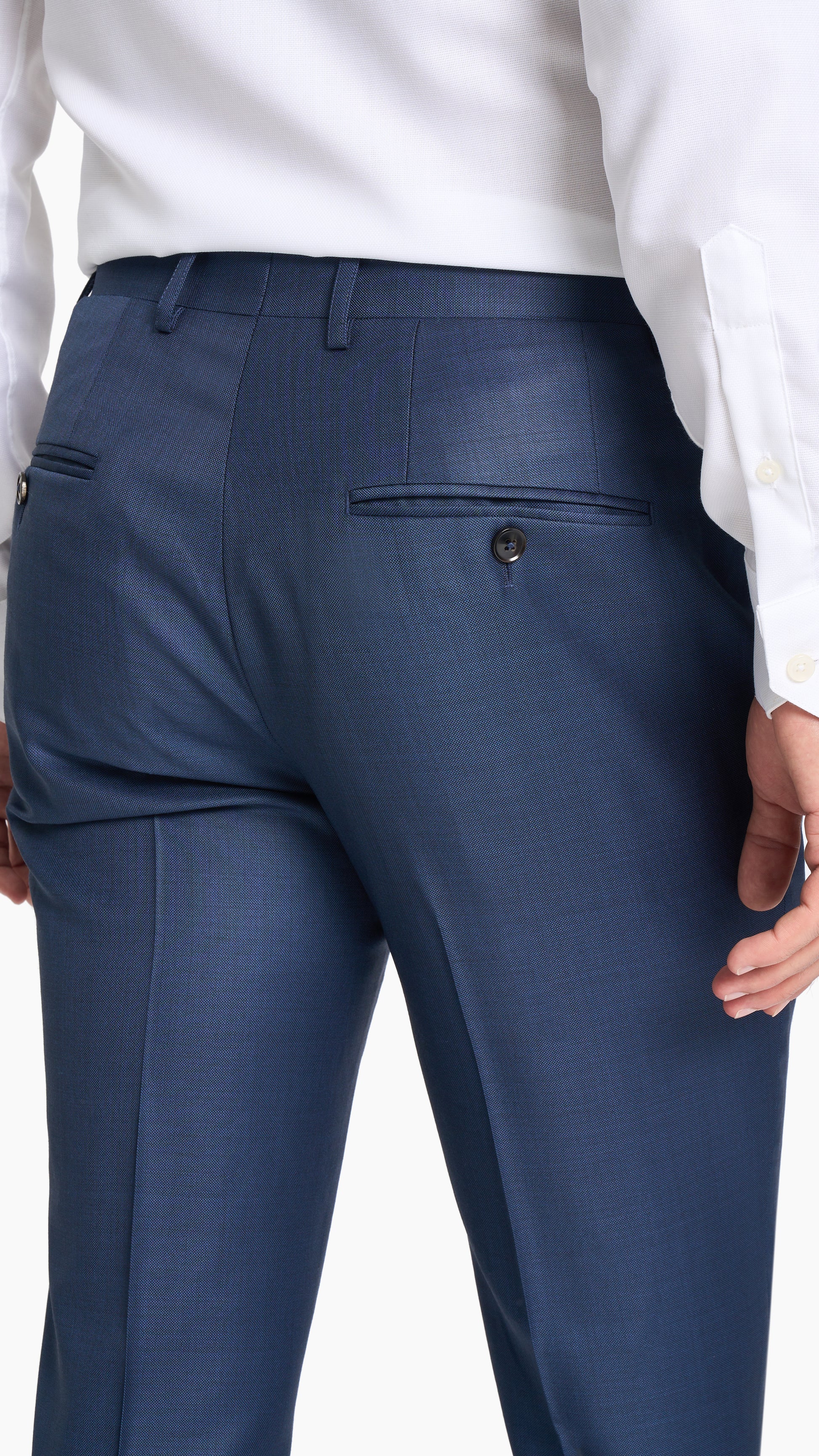 Petrol Blue Sharkskin Suit