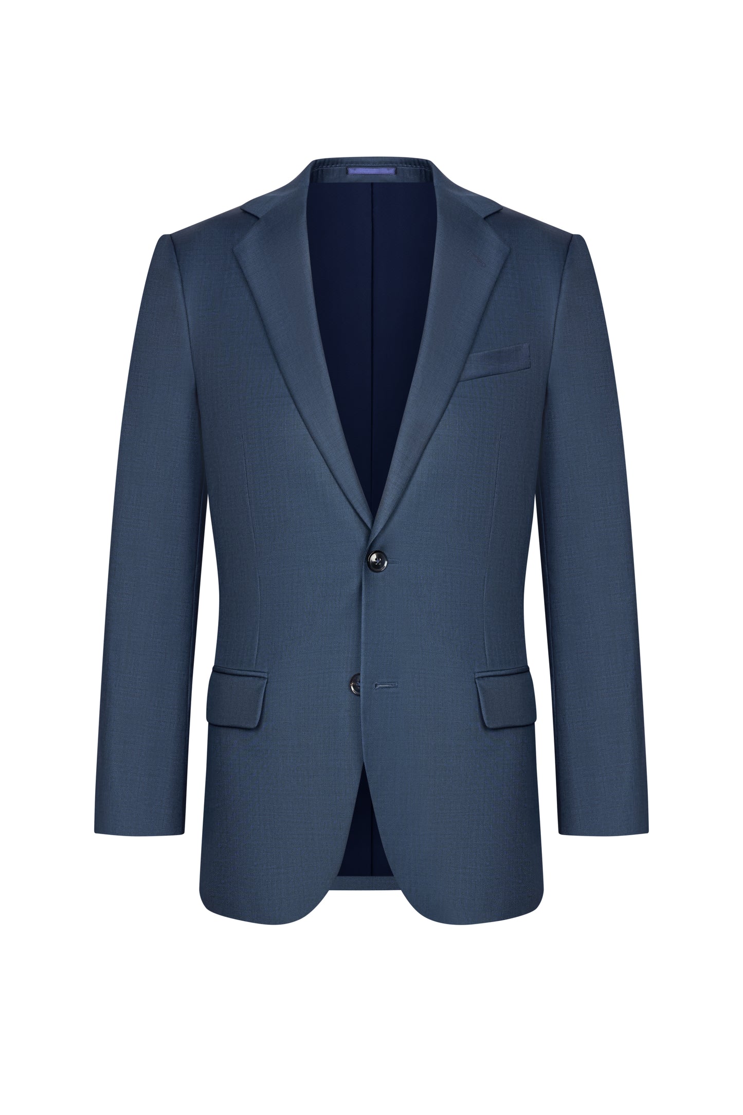 Petrol Blue Sharkskin Custom Suit