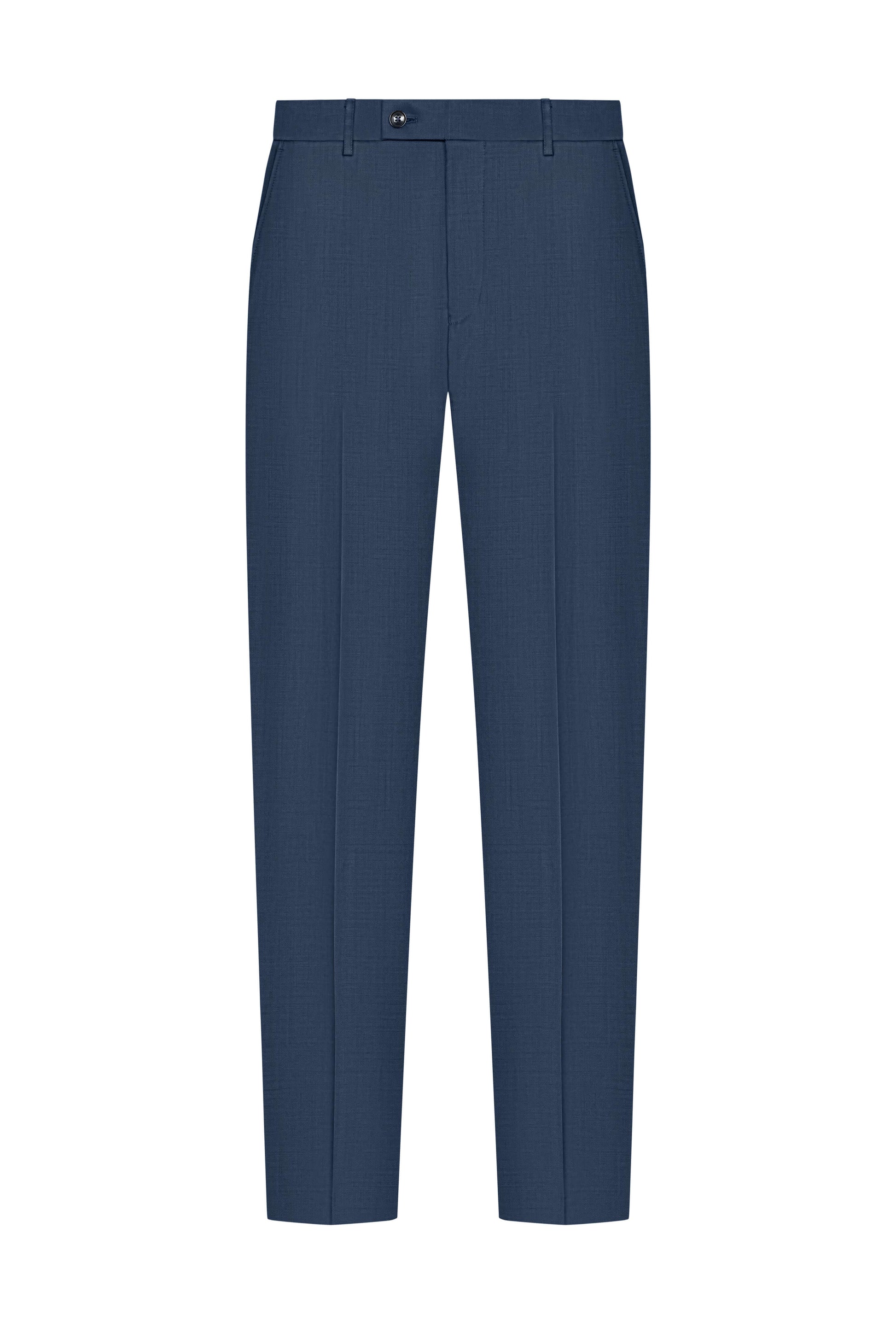 Reda Petrol Blue Sharkskin Custom Suit