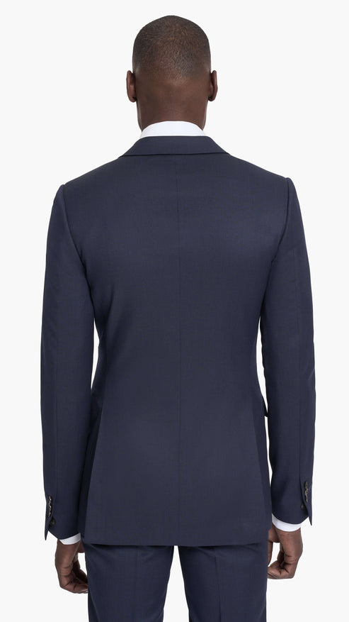 Midnight Blue Sharkskin Custom Jacket