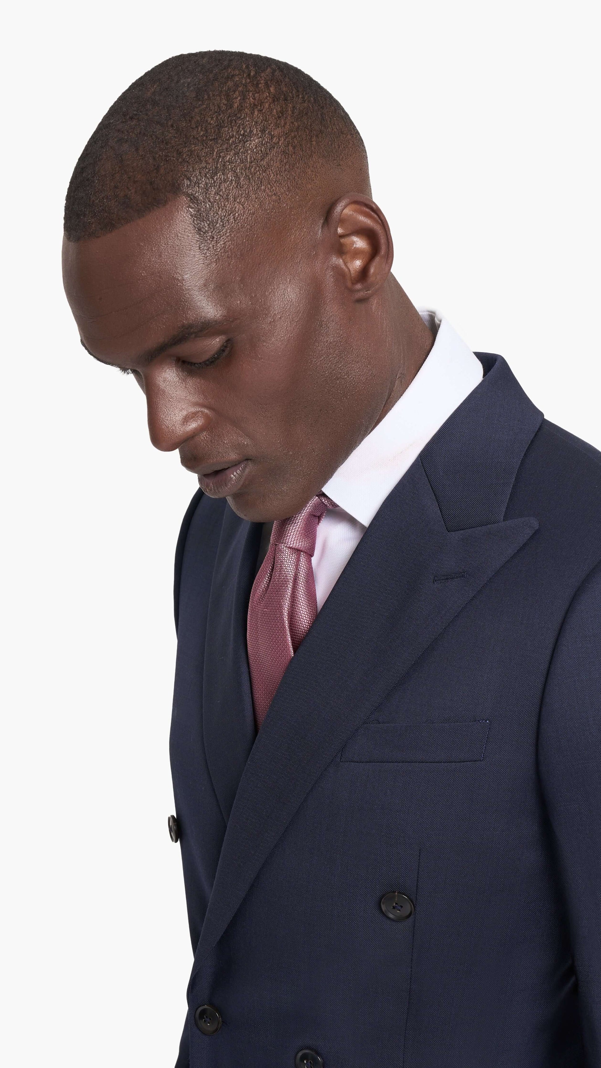 Midnight Blue Sharkskin Custom Jacket
