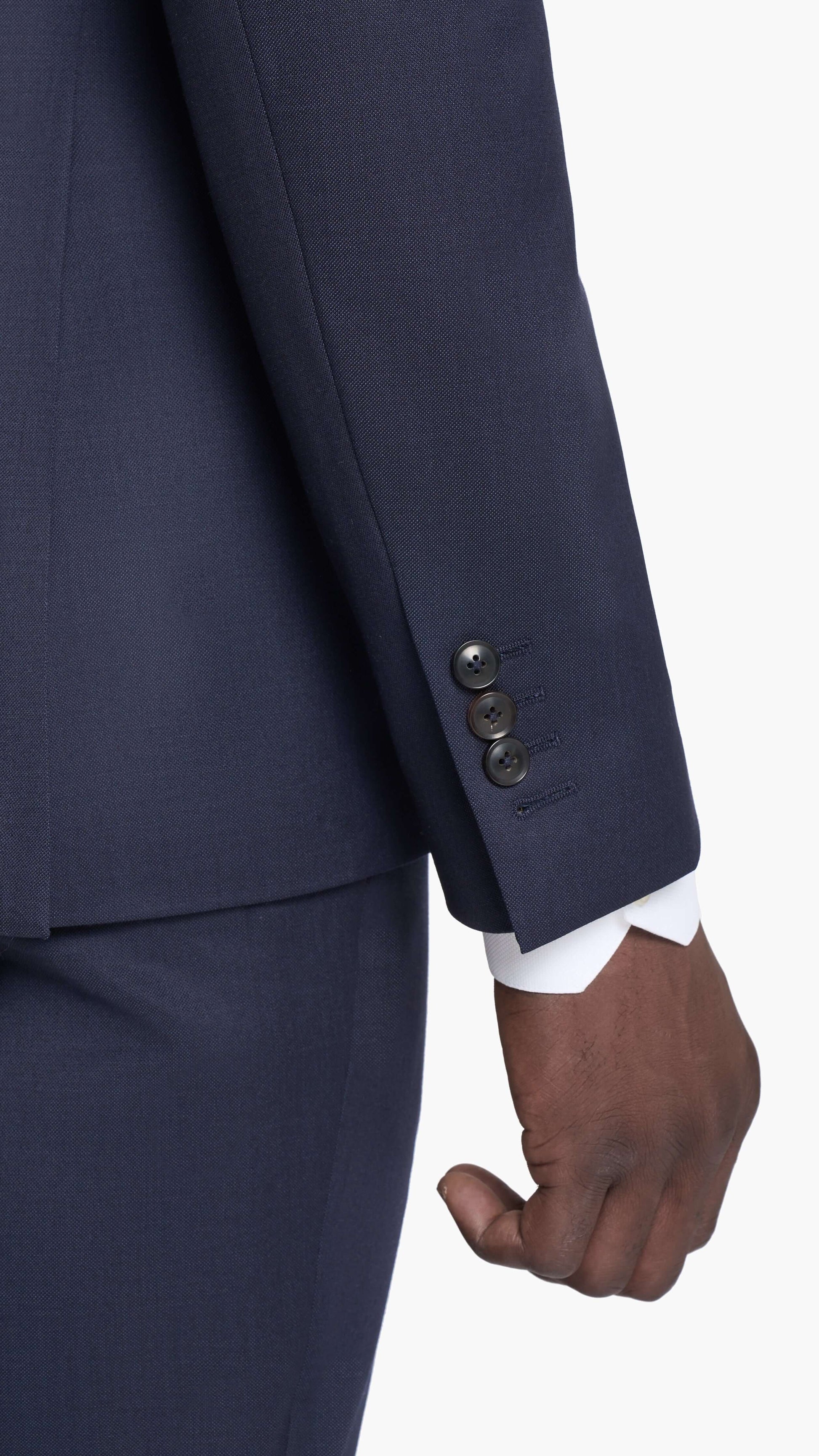 Midnight Blue Sharkskin Custom Jacket