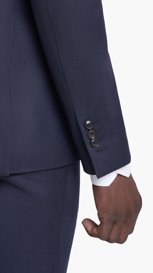Midnight Blue Sharkskin Custom Jacket