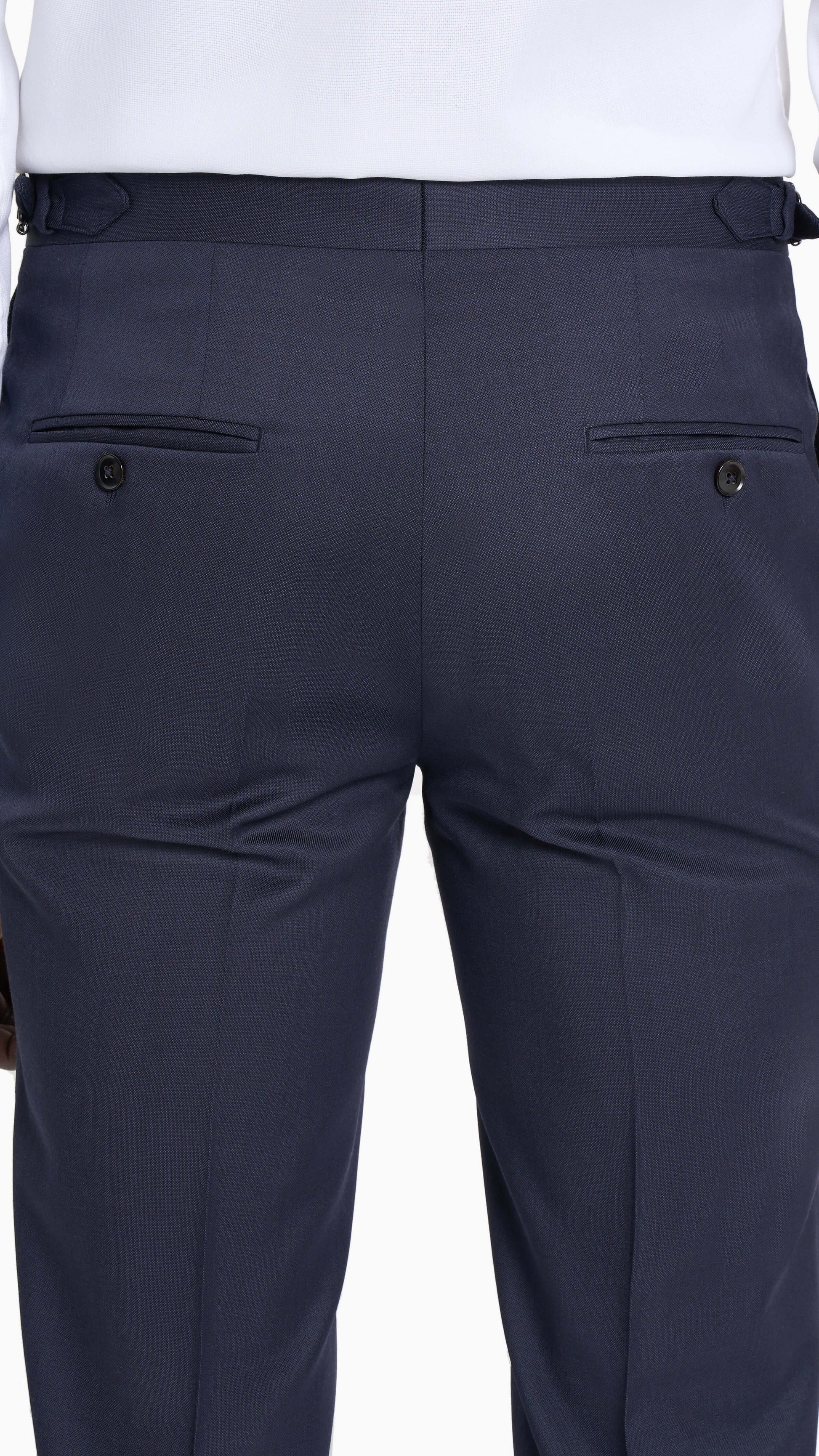 Reda Midnight Blue Sharkskin Custom Suit