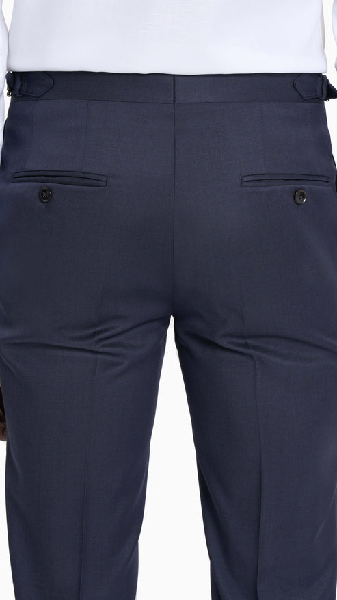 Reda Midnight Blue Sharkskin Custom Suit