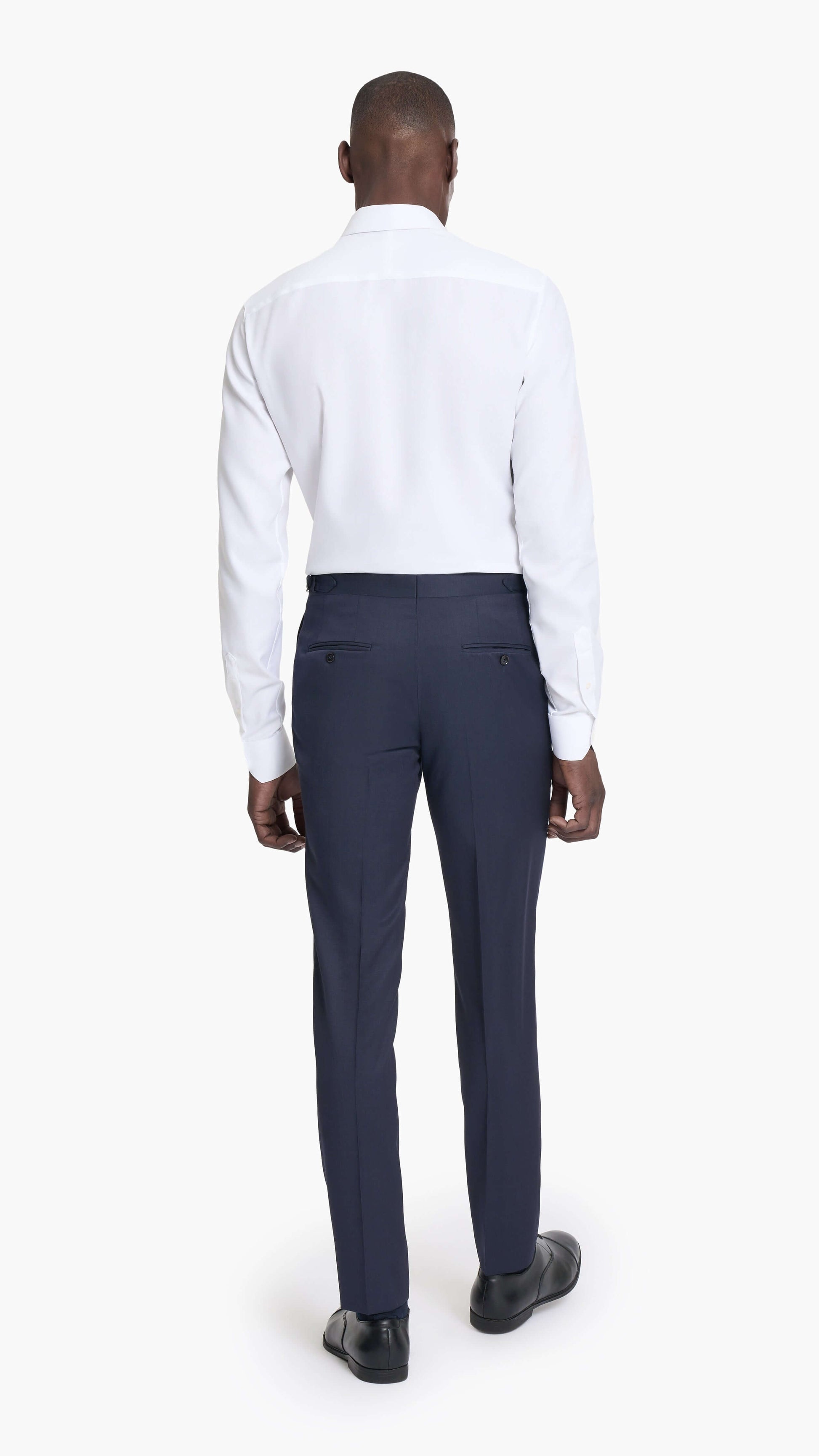 Reda Midnight Blue Sharkskin Custom Trouser