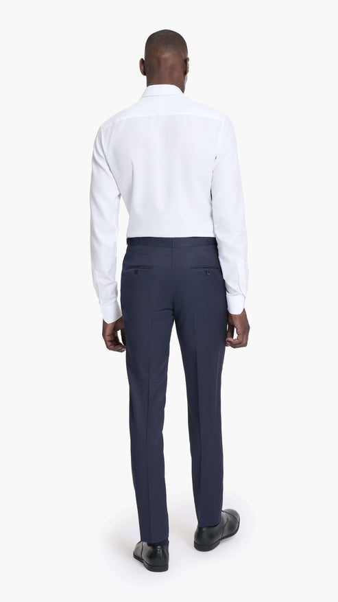 Reda Midnight Blue Sharkskin Custom Trouser