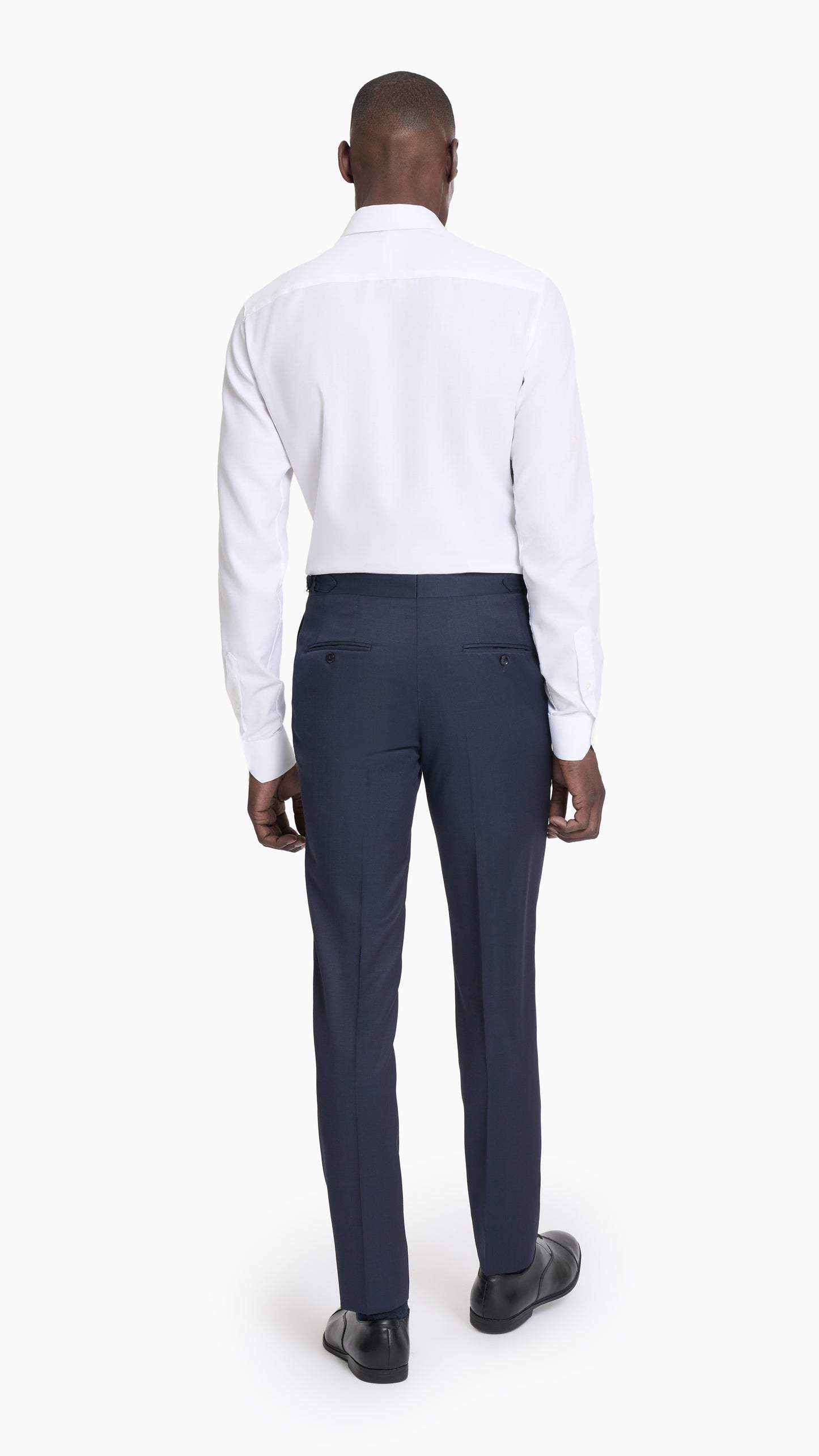 Reda Midnight Blue Sharkskin Custom Trouser