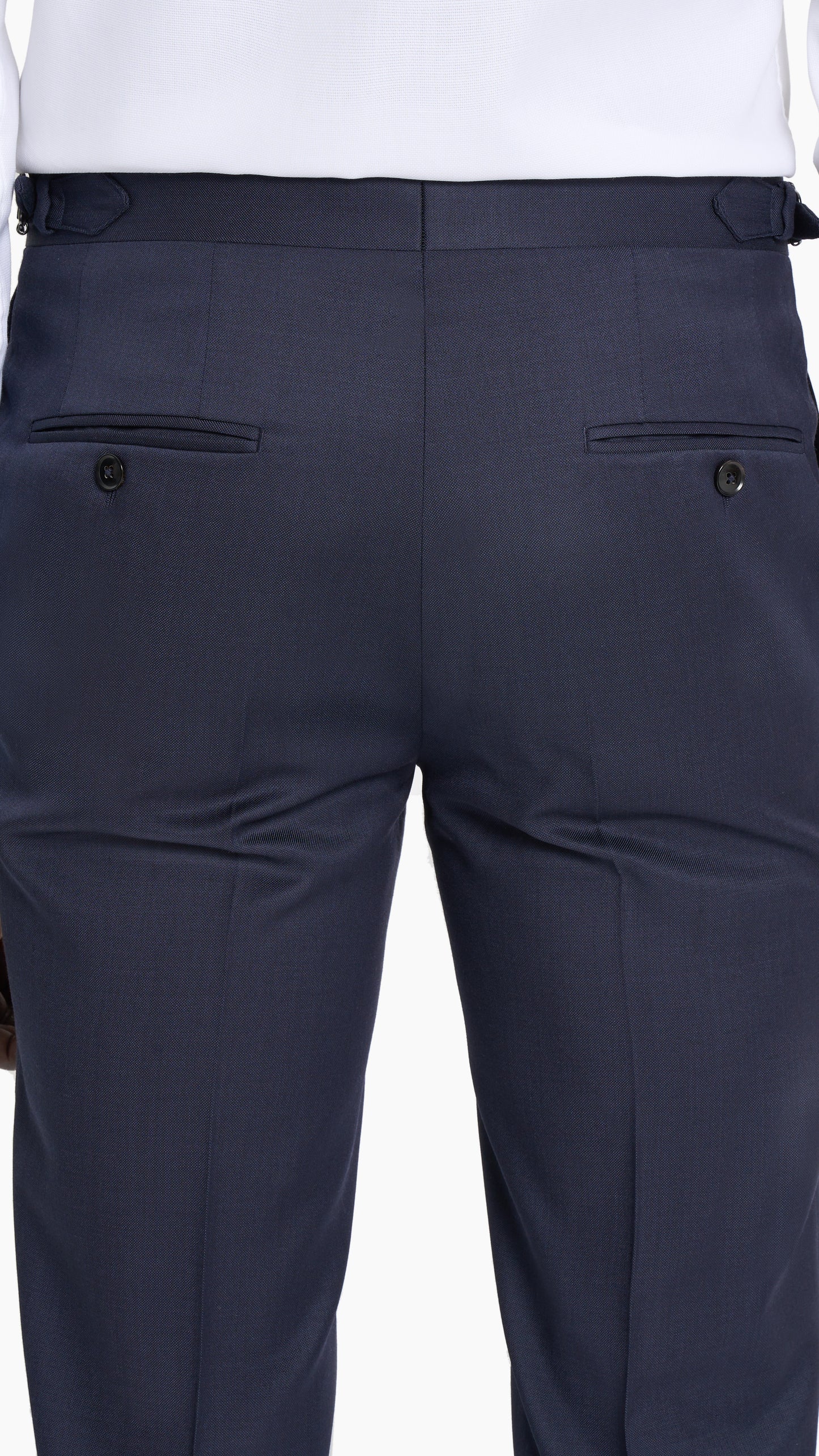 Reda Midnight Blue Sharkskin Custom Trouser