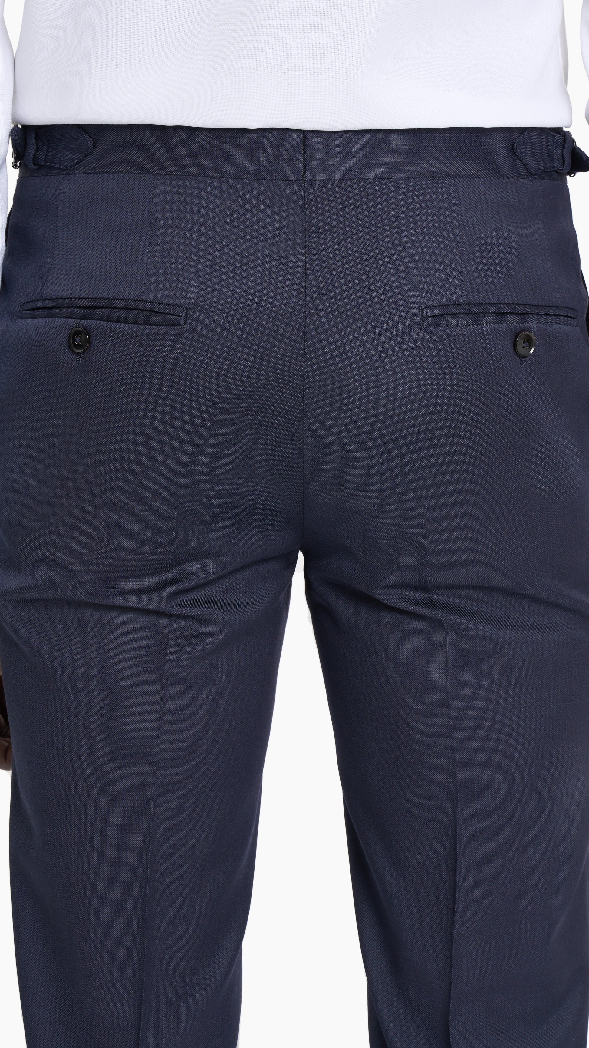 Reda Midnight Blue Sharkskin Custom Trouser