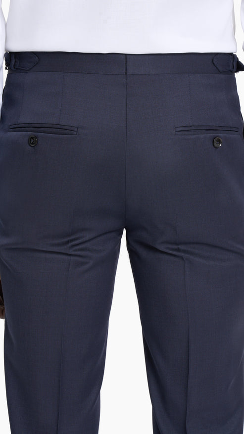 Reda Midnight Blue Sharkskin Custom Trouser