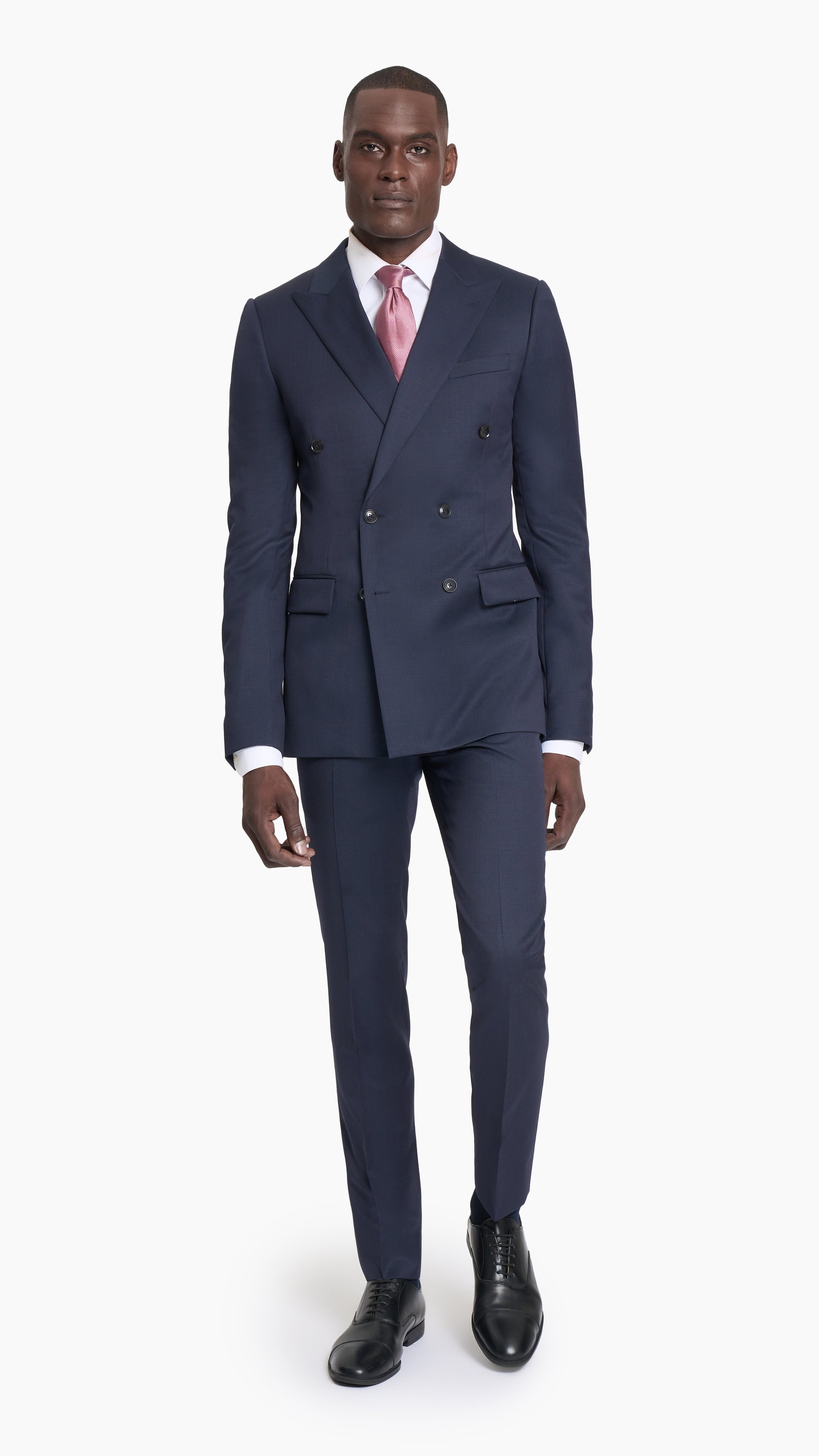 Reda Midnight Blue Sharkskin Custom Trouser