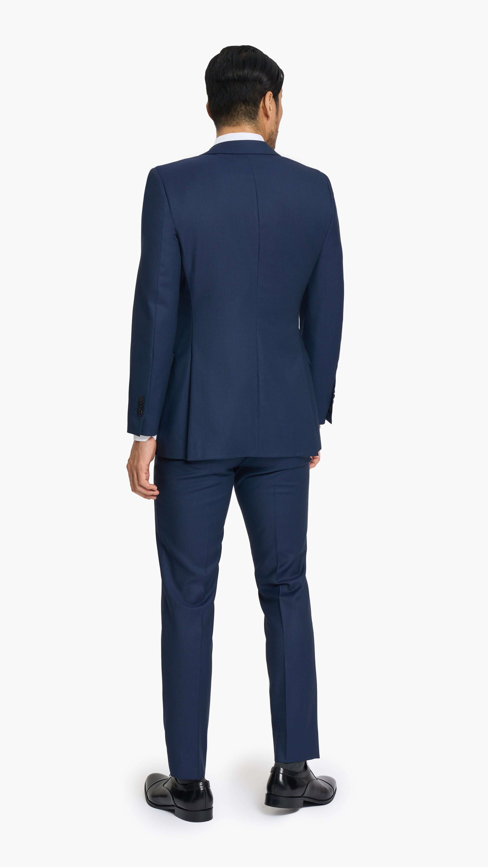 Reda Navy Blue Birdseye Custom Suit