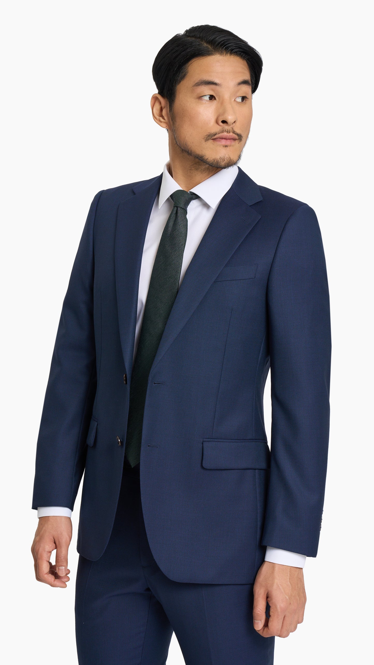 Navy Blue Birdseye Suit