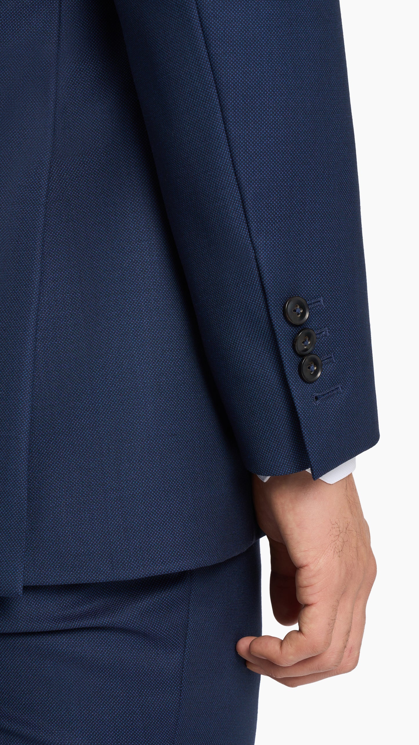 Navy Blue Birdseye Suit