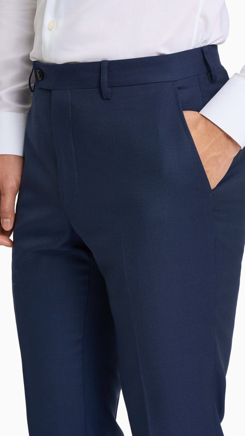 Reda Navy Blue Birdseye Custom Suit