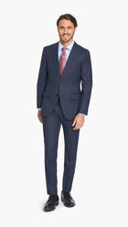 Reda Dark Navy Prince of Wales Custom Suit