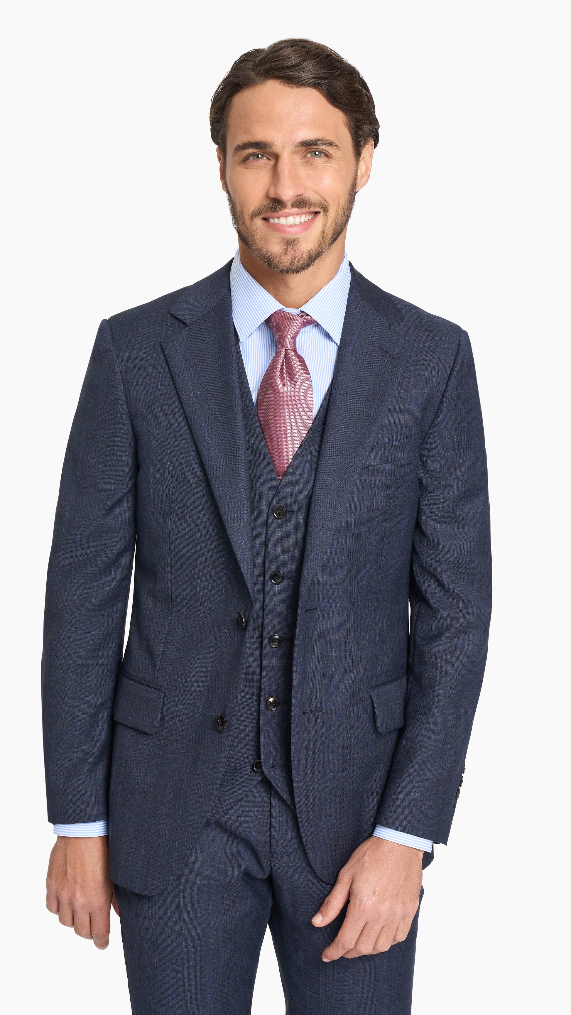 Dark Navy Prince of Wales Suit