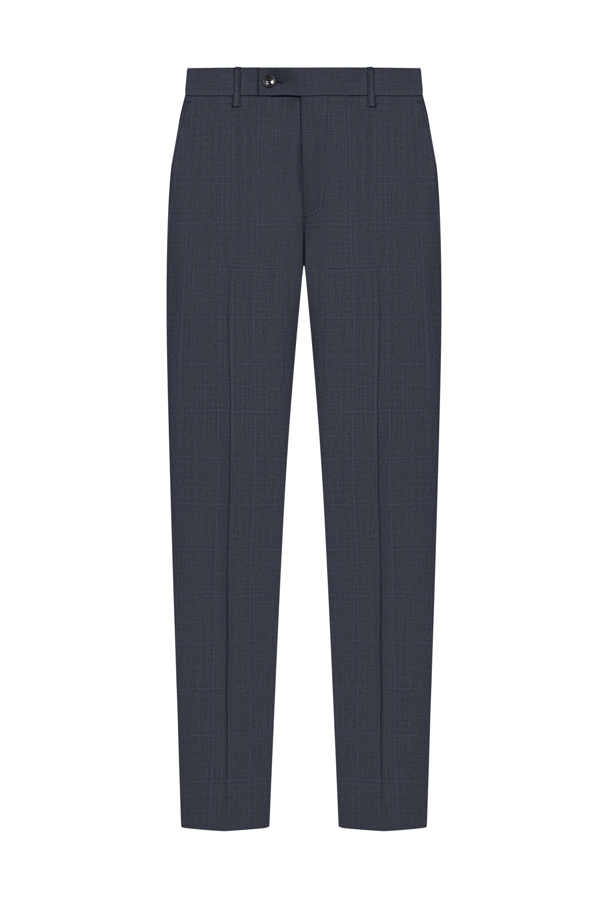 Reda Dark Navy Prince of Wales Custom Suit