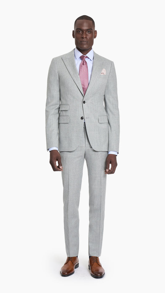 Reda Light Grey Flannel Custom Jacket