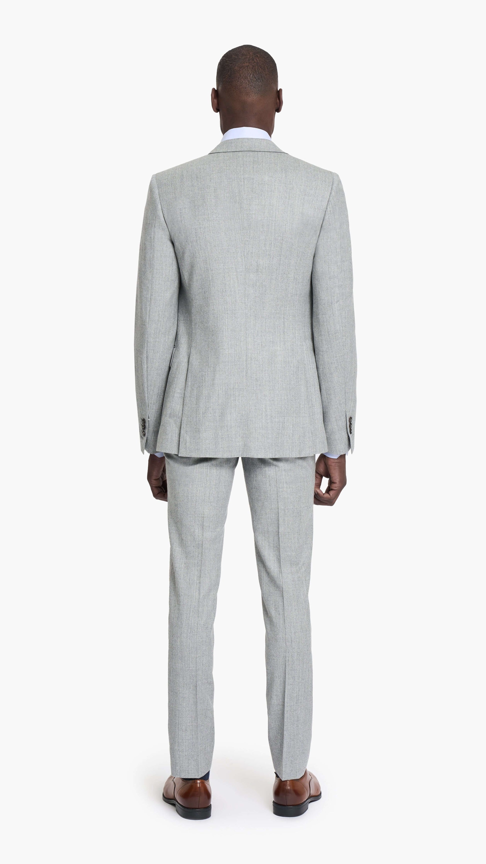 Reda Light Grey Flannel Custom Jacket