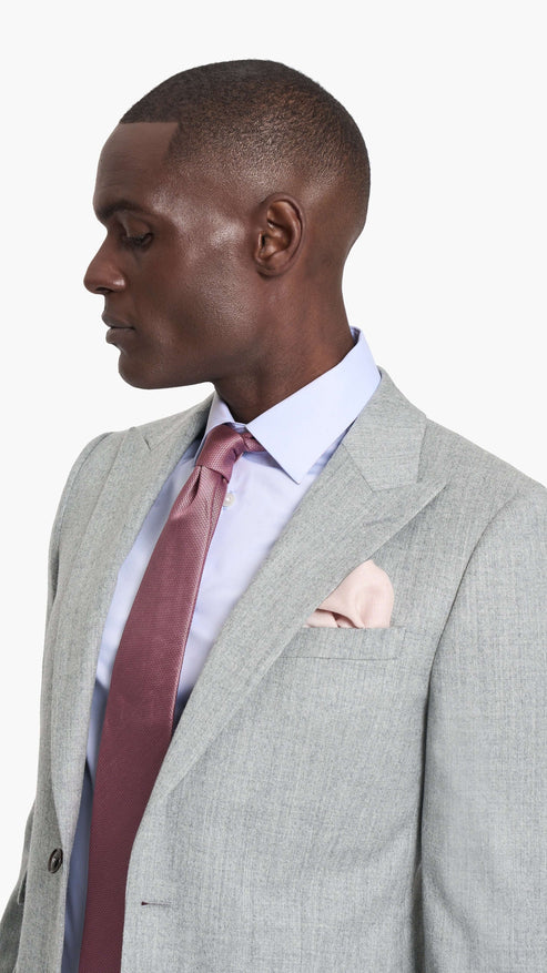 Reda Light Grey Flannel Custom Jacket
