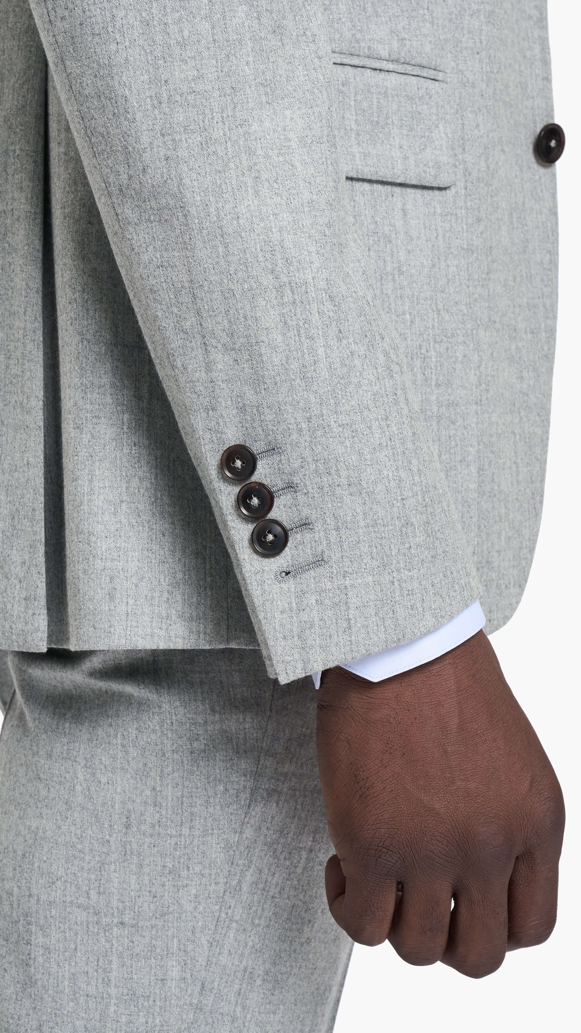 Reda Light Grey Flannel Custom Jacket