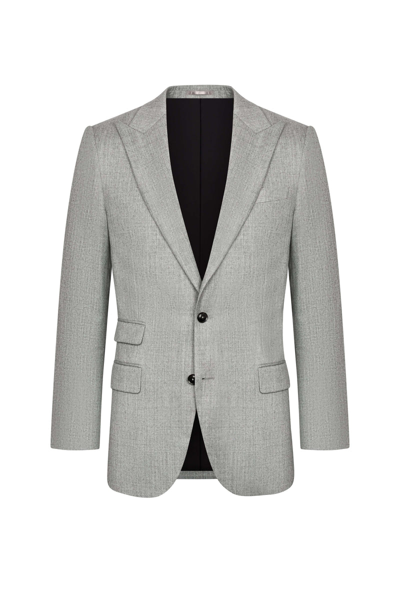 Reda Light Grey Flannel Custom Jacket