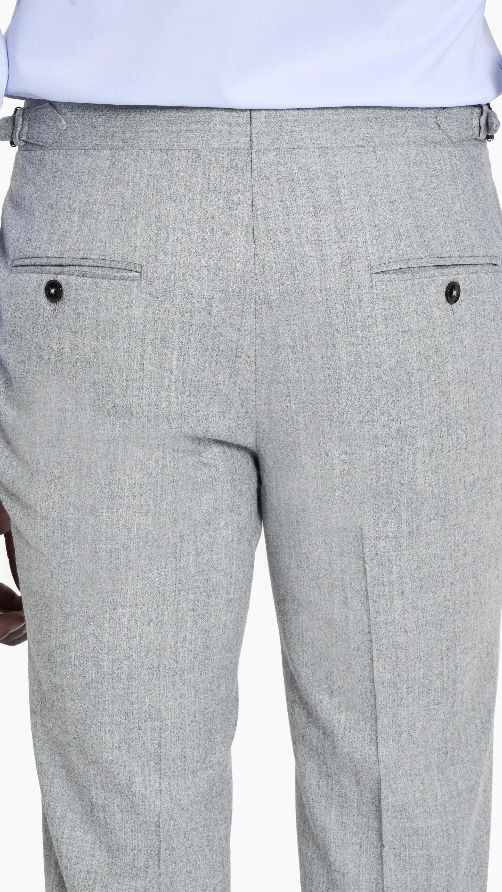 Reda Light Grey Flannel Custom Trouser