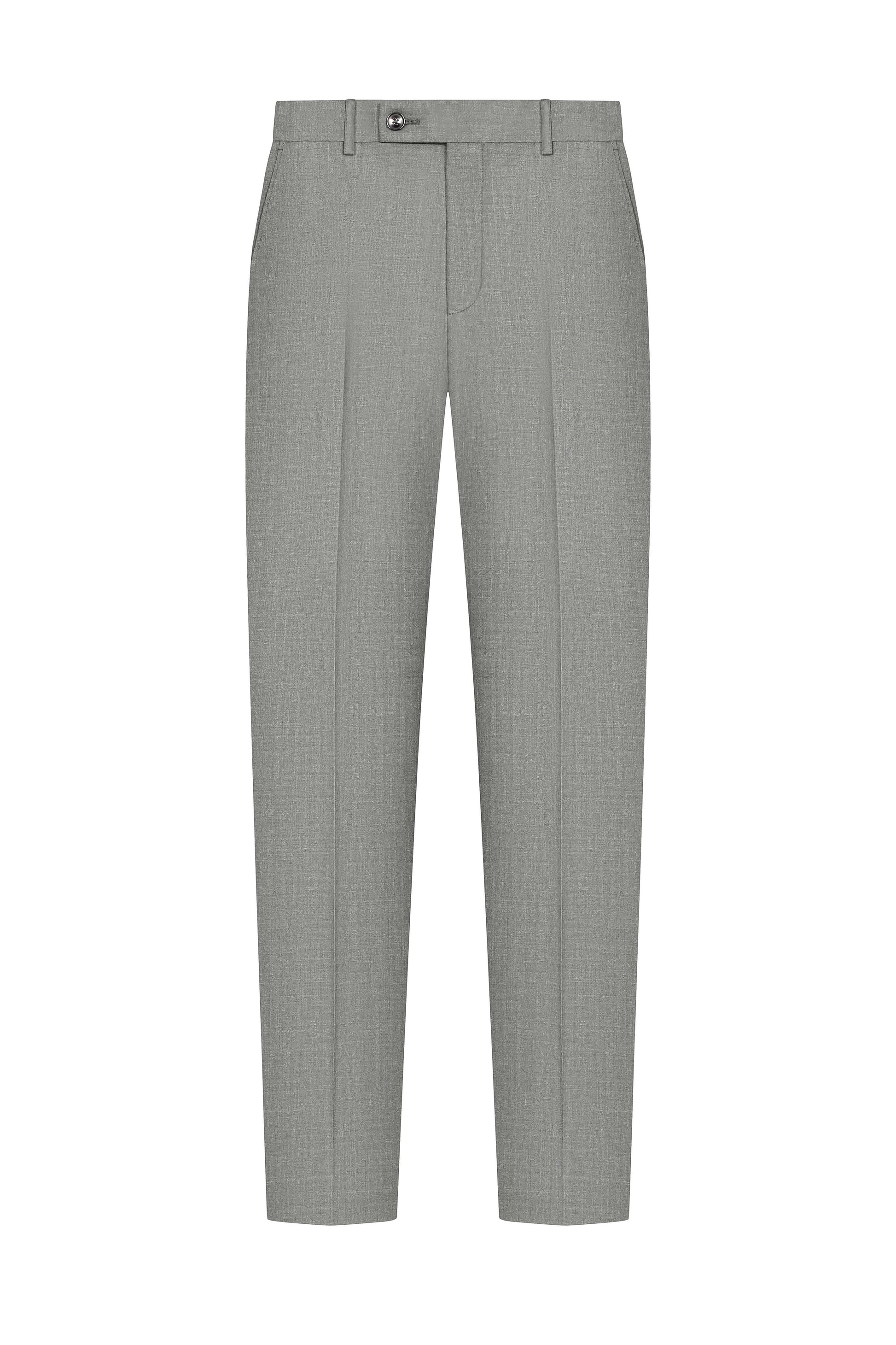 Reda Light Grey Flannel Custom Trouser