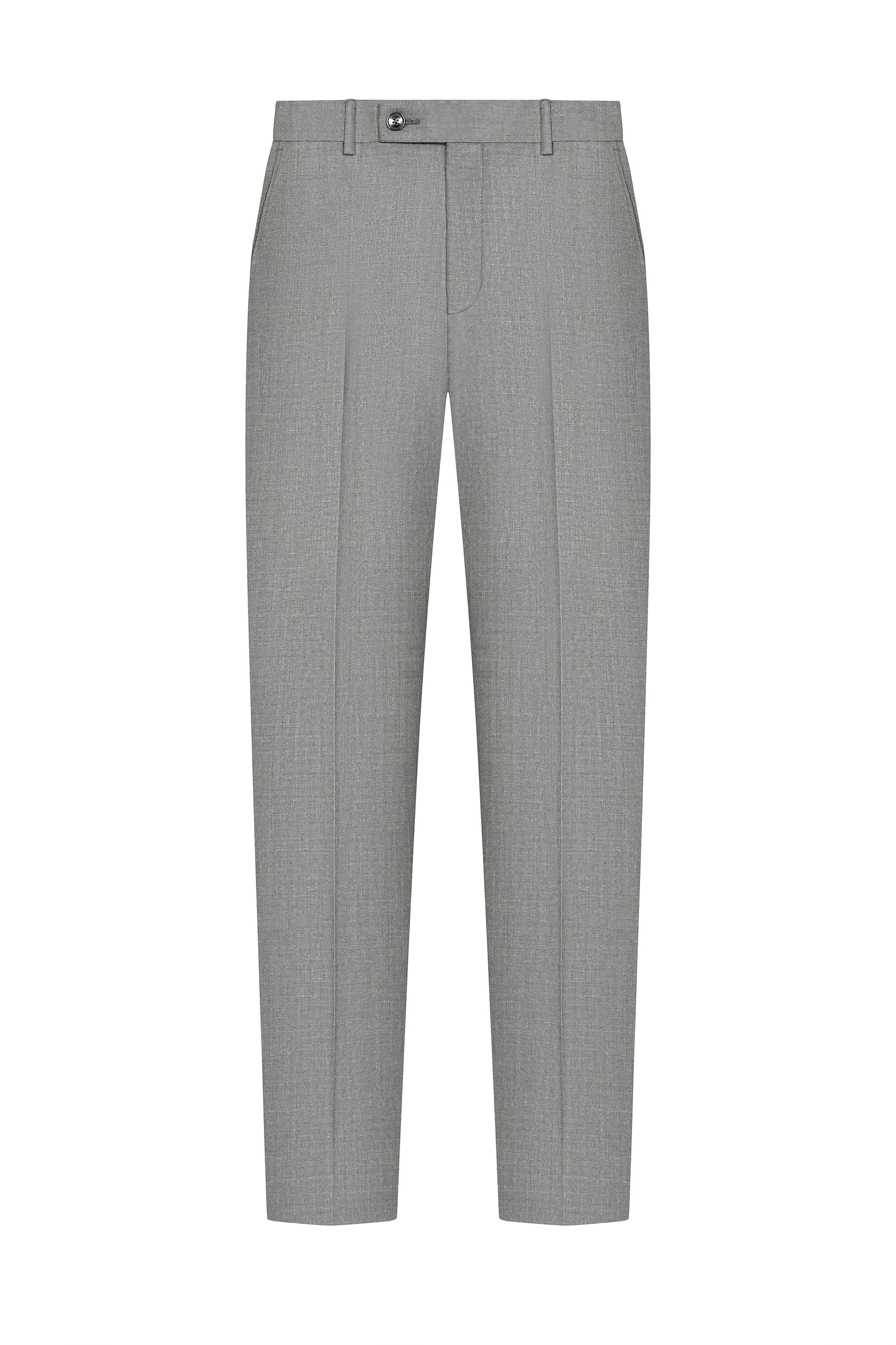 Reda Light Grey Flannel Custom Trouser
