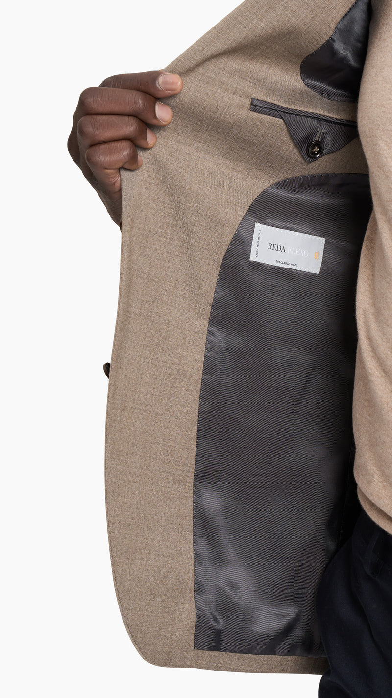 Reda Light Brown Twill Custom Jacket