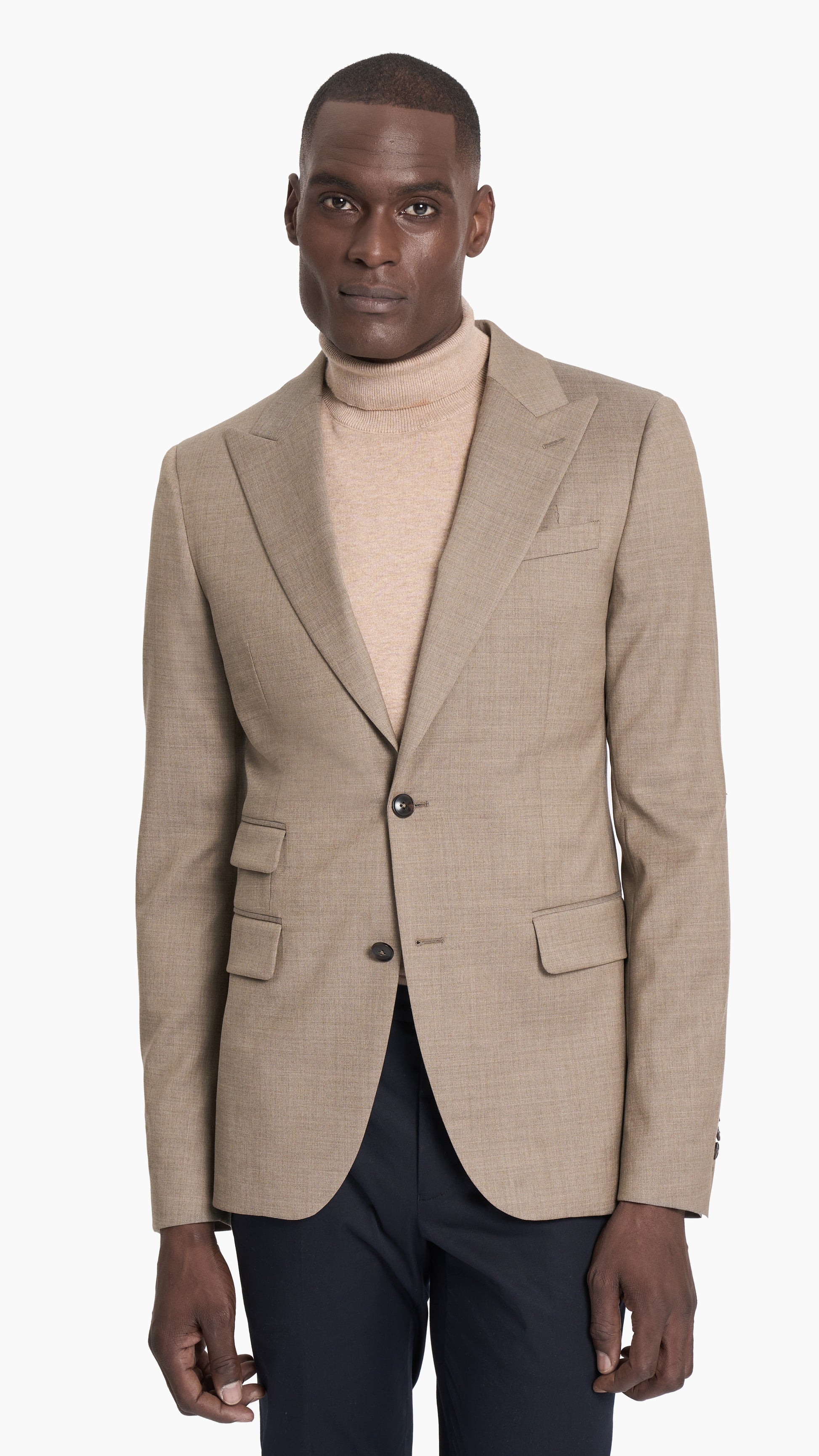 Reda Light Brown Twill Custom Jacket