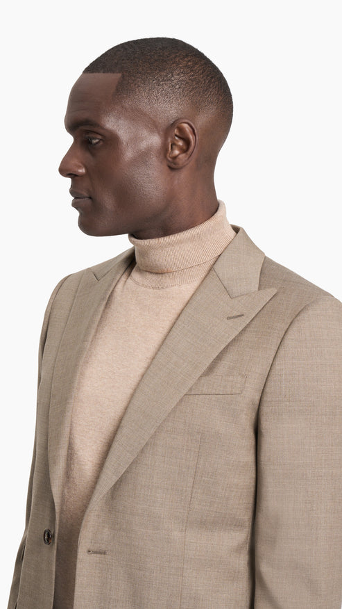 Reda Light Brown Twill Custom Jacket