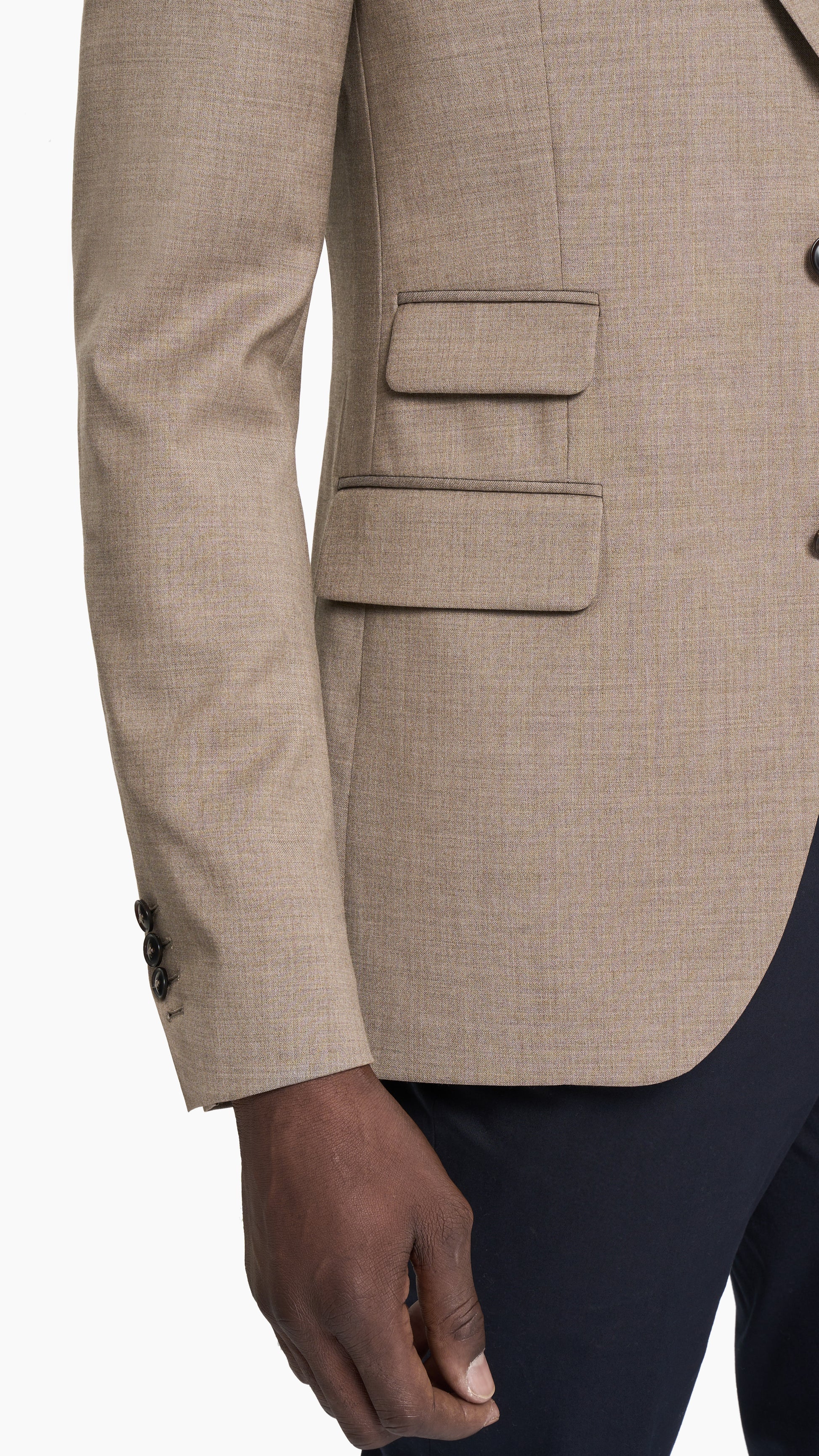 Reda Light Brown Twill Custom Jacket