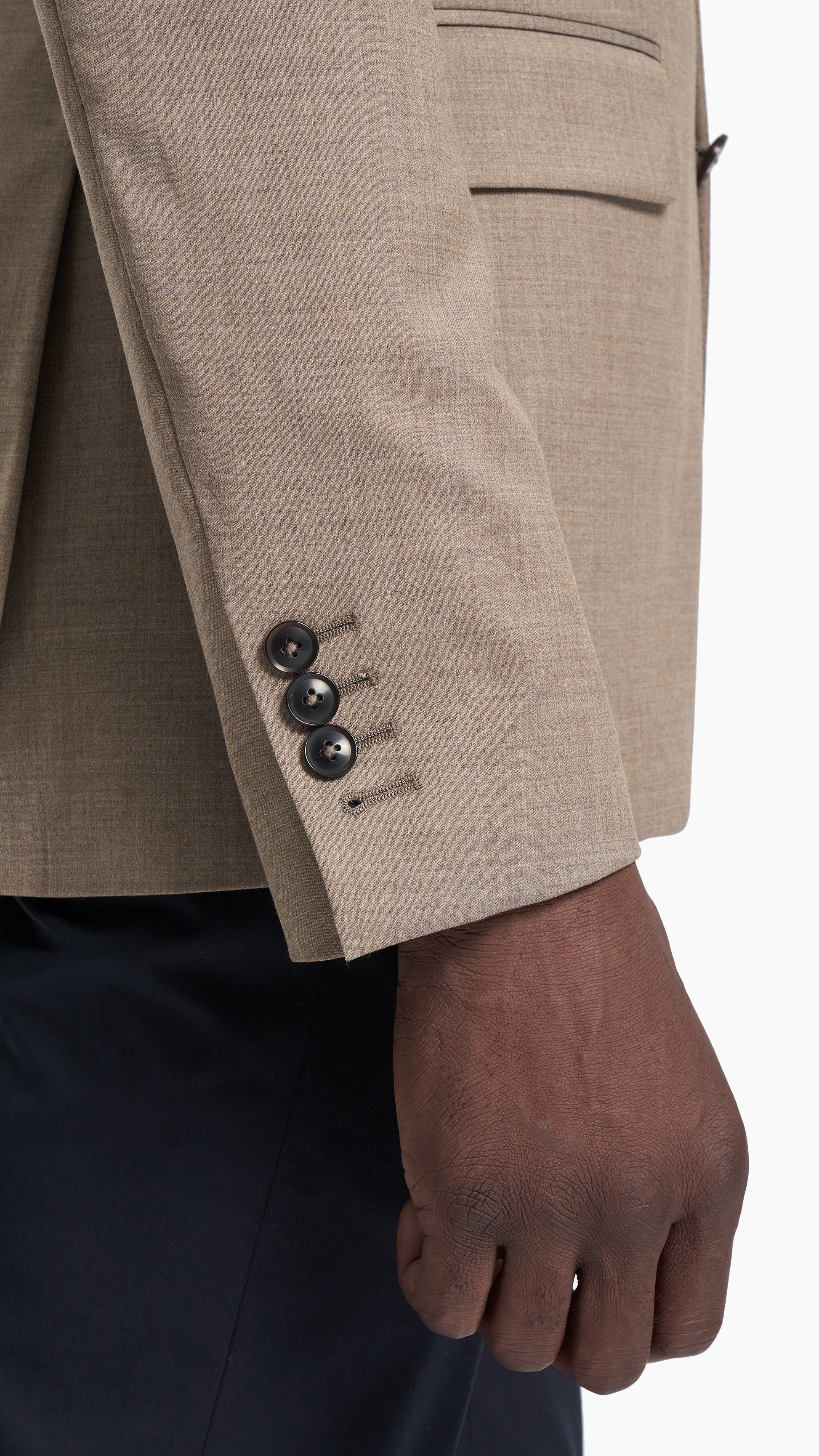 Reda Light Brown Twill Custom Jacket